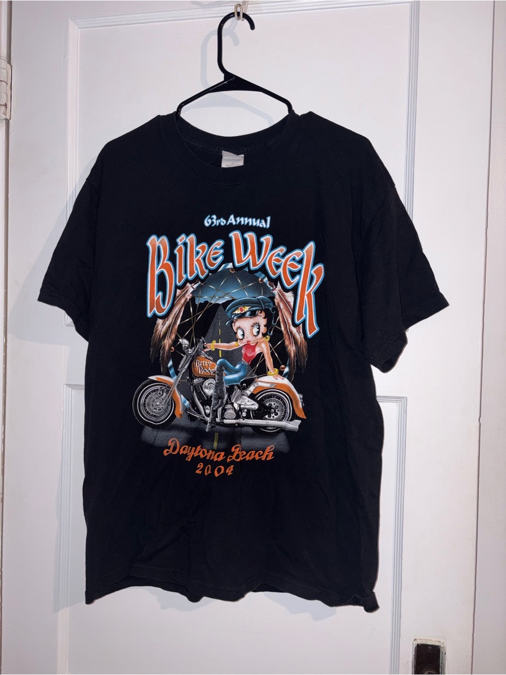 Betty boop Black Bike Week Graphic Tee - Daytona Beach 2004